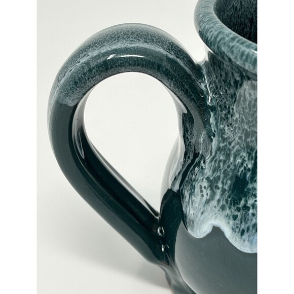 Deneen Pottery Lake Toxaway Greystone Inn NC Drip Green Cup Mug Handthrown USA - Picture 9 of 14